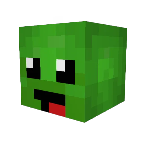 Rhubarb1 Minecraft avatar head, 3D render