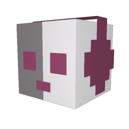 Rhubarbeque Minecraft avatar head, 3D render