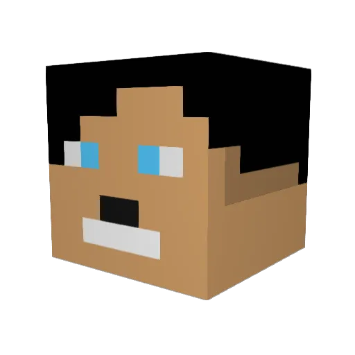 Rhumidian Minecraft avatar head, 3D render