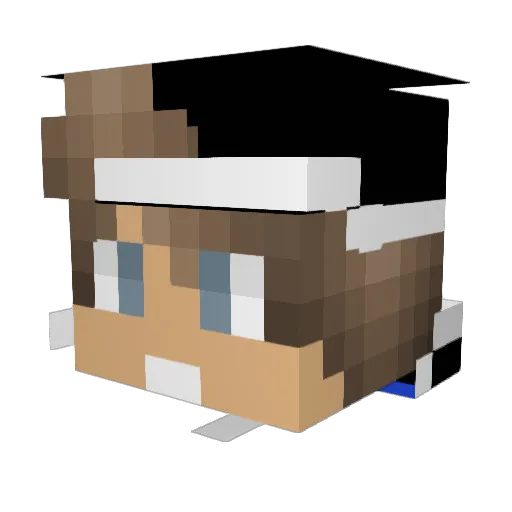 Rhun28 Minecraft avatar head, 3D render