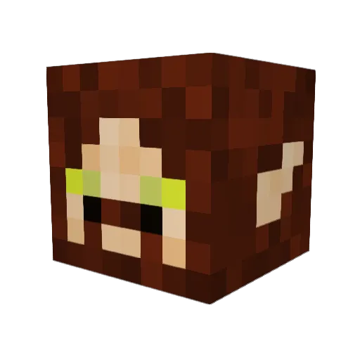 Rhuzzian Minecraft avatar head, 3D render