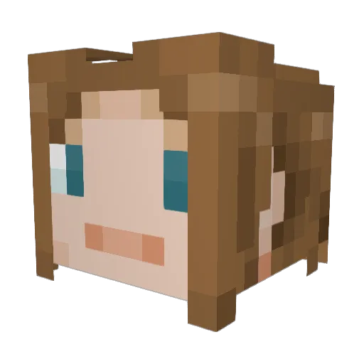 Rhyadel Minecraft avatar head, 3D render