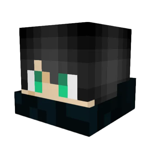 Rhydium Minecraft avatar head, 3D render