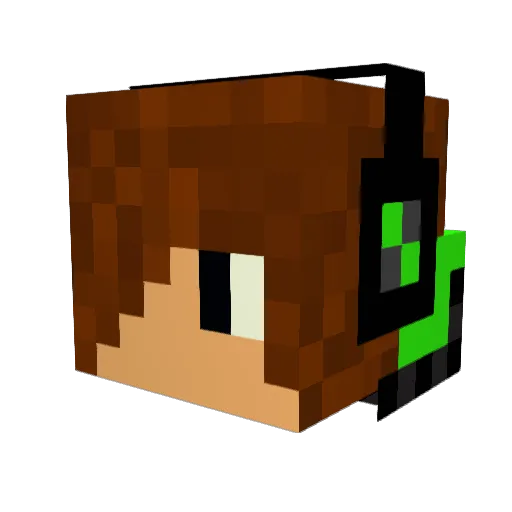 Rhylo Minecraft avatar head, 3D render