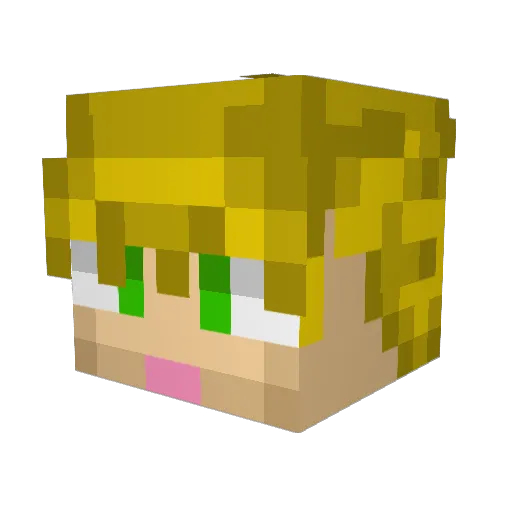 RhymeBoy Minecraft avatar head, 3D render