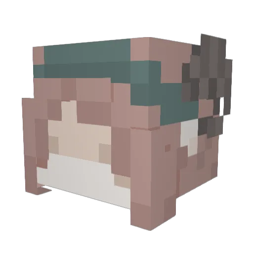 RhyosRSN Minecraft avatar head, 3D render