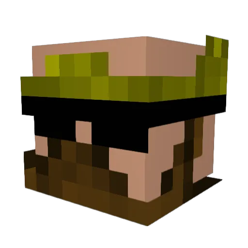 Rhys23 Minecraft avatar head, 3D render