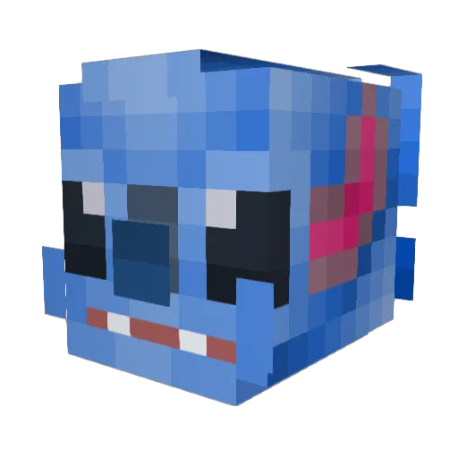 RhysCraftsU Minecraft avatar head, 3D render
