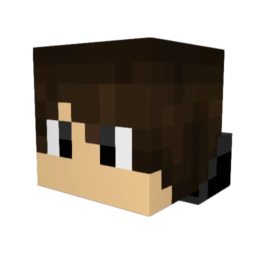 RhysJTurner Minecraft avatar head, 3D render