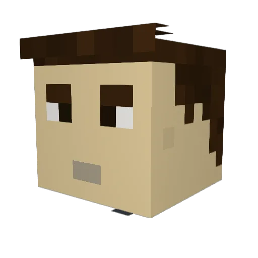 RhysKhan Minecraft avatar head, 3D render