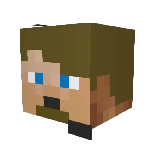 Rhys_Awesome Minecraft avatar head, 3D render