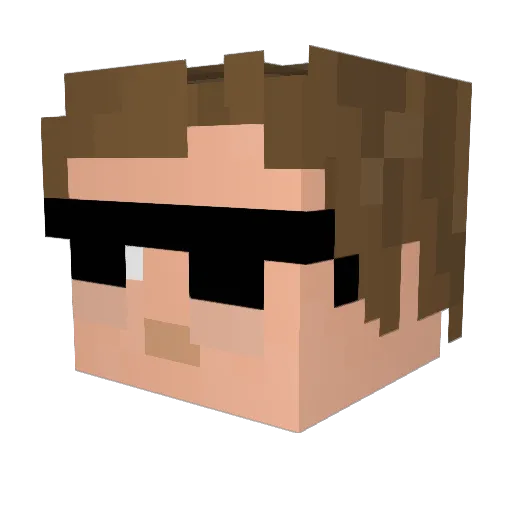Rhys_Montrose Minecraft avatar head, 3D render