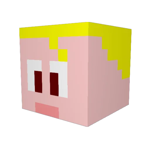 Rhysrx Minecraft avatar head, 3D render