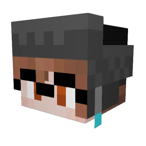RhythmicJam Minecraft avatar head, 3D render