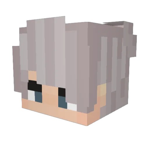 Rhythminor Minecraft avatar head, 3D render