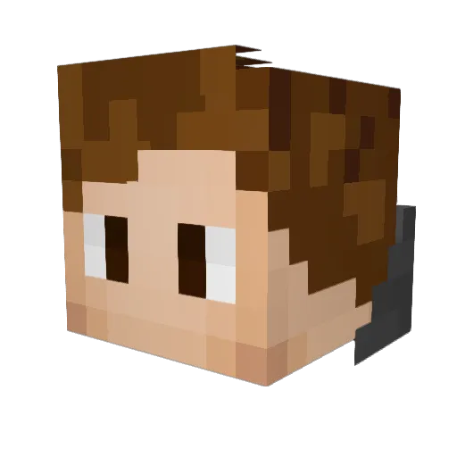 Rhyyyys Minecraft avatar head, 3D render