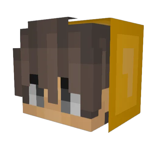 RiBiTy Minecraft avatar head, 3D render