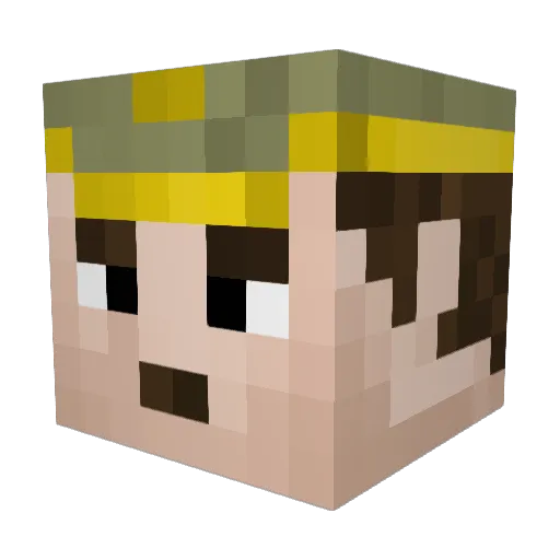 RiBo17 Minecraft avatar head, 3D render