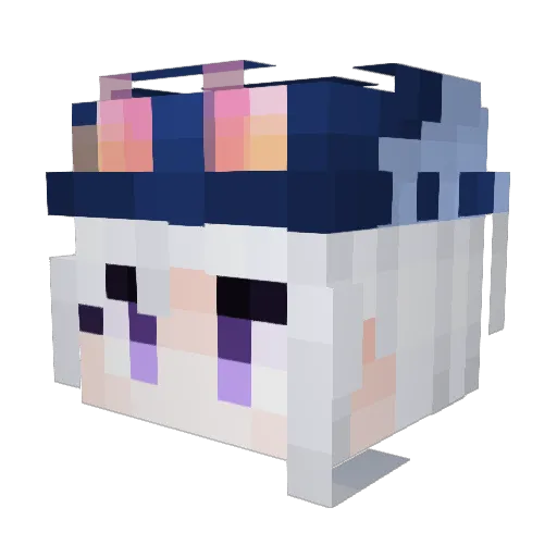 RiChong Minecraft avatar head, 3D render