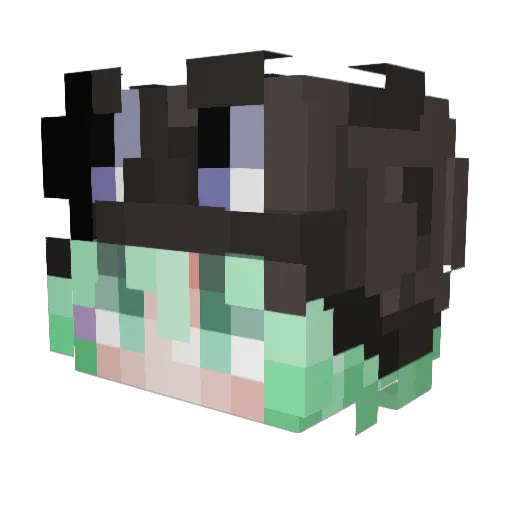 RiNN1412 Minecraft avatar head, 3D render