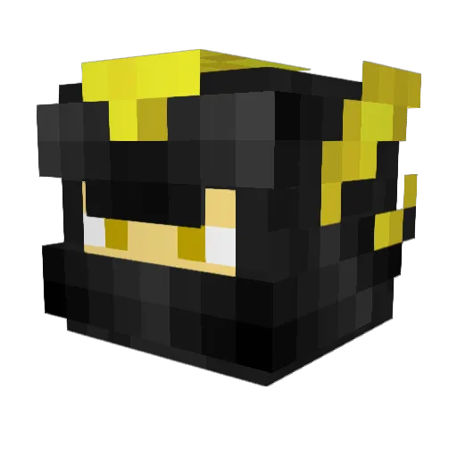 RiRaRonin Minecraft avatar head, 3D render