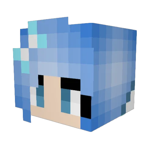 RiRi17 Minecraft avatar head, 3D render