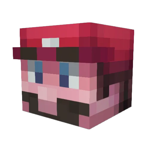 RiXardMC Minecraft avatar head, 3D render