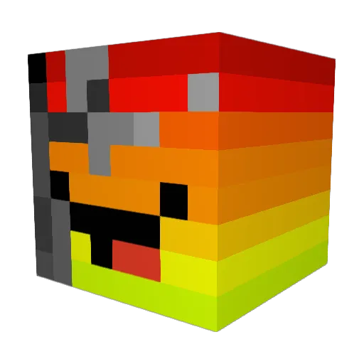 RiXelZ Minecraft avatar head, 3D render