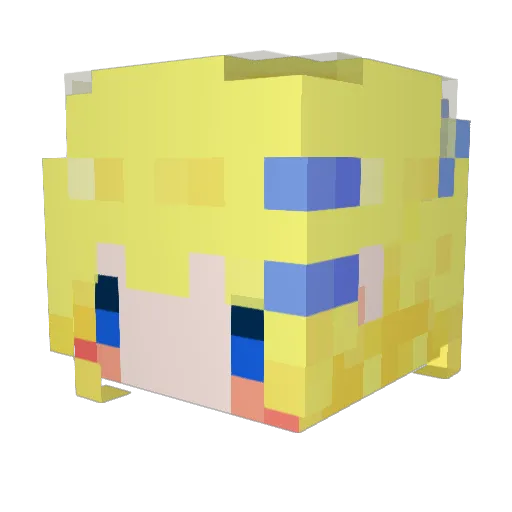 RiYu0122 Minecraft avatar head, 3D render