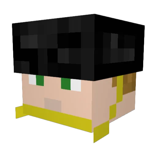 RiZeGorilla Minecraft avatar head, 3D render