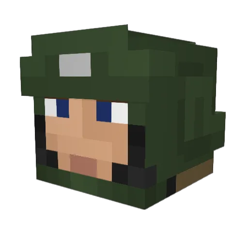 Ri_4 Minecraft avatar head, 3D render