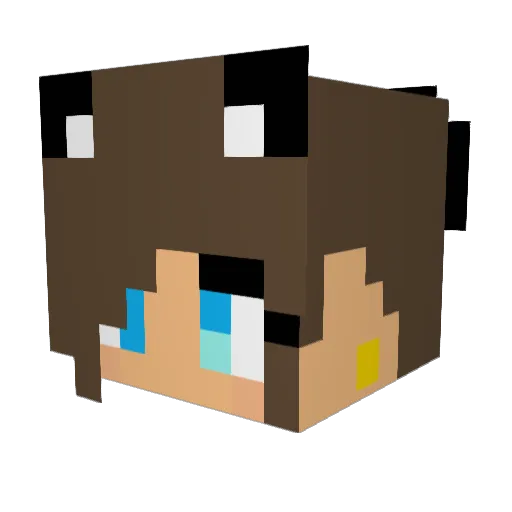 Ria0226 Minecraft avatar head, 3D render