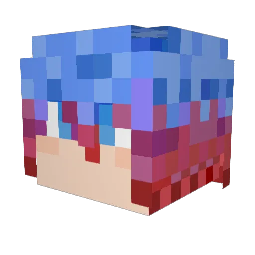 Ria1026 Minecraft avatar head, 3D render