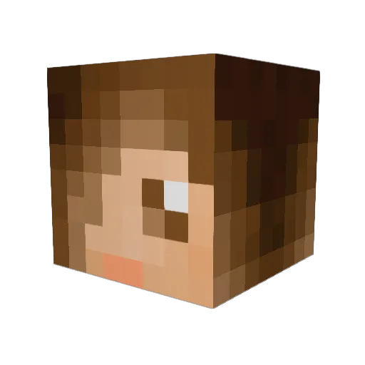 Ria1804 Minecraft avatar head, 3D render