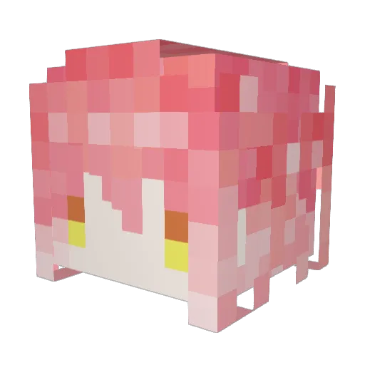 Ria_127 Minecraft avatar head, 3D render