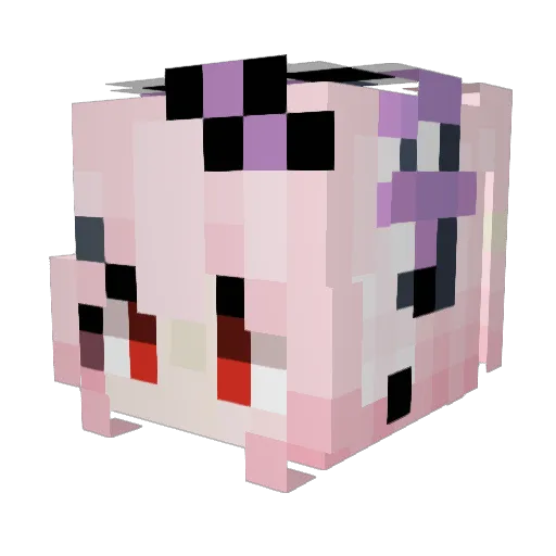 Ria_VT Minecraft avatar head, 3D render