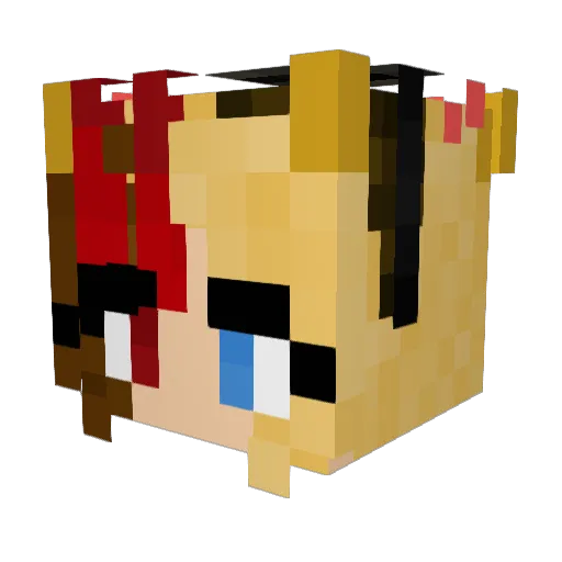 Riaa666 Minecraft avatar head, 3D render