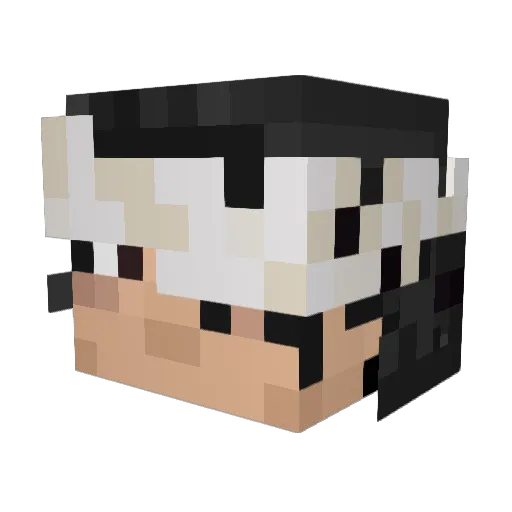 Riaeno Minecraft avatar head, 3D render