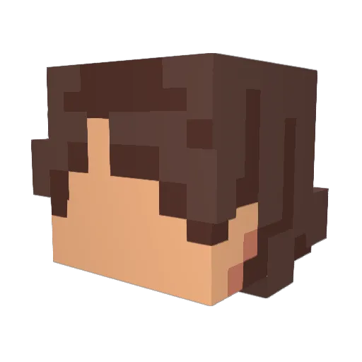Riaevex Minecraft avatar head, 3D render