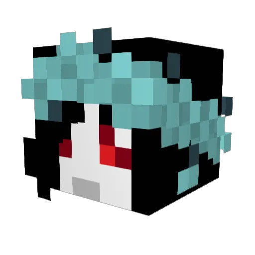 RialaMira Minecraft avatar head, 3D render
