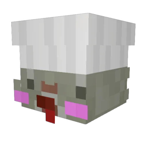 Riamu2525 Minecraft avatar head, 3D render