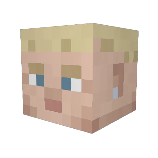 Rian_uu Minecraft avatar head, 3D render