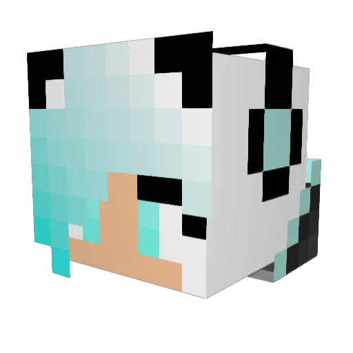 Riana23 Minecraft avatar head, 3D render