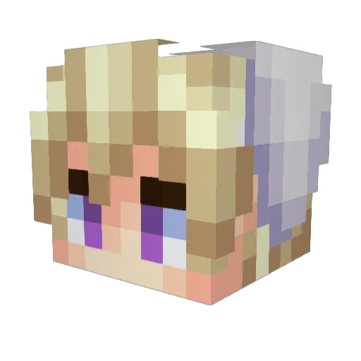 RiannaJaRami Minecraft avatar head, 3D render