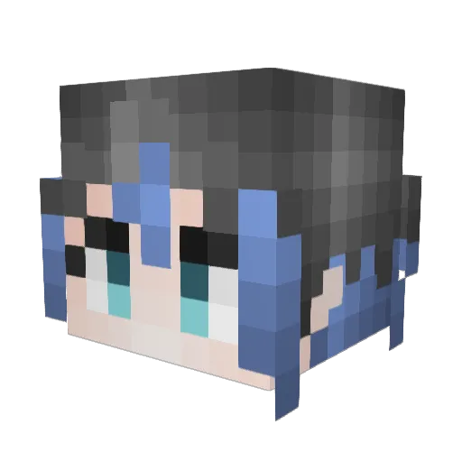 Rias110 Minecraft avatar head, 3D render