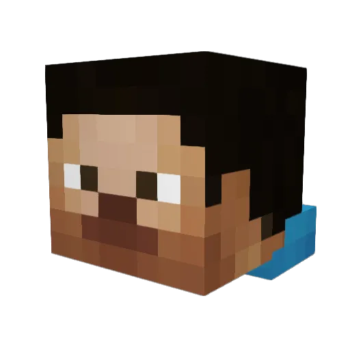 Rias43 Minecraft avatar head, 3D render