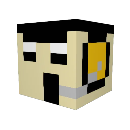 Riathy Minecraft avatar head, 3D render