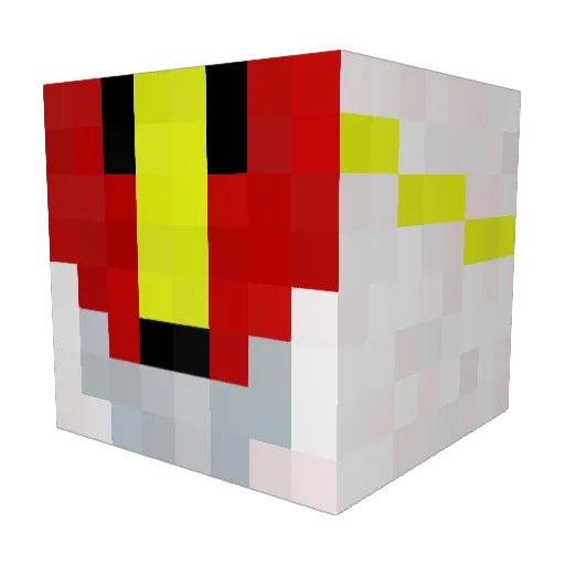 Riawedo Minecraft avatar head, 3D render