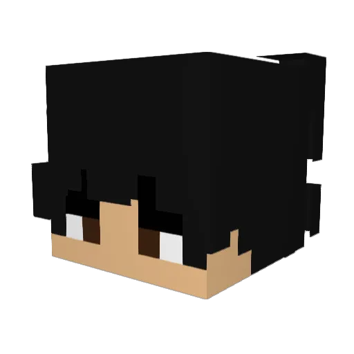 RibasDavii Minecraft avatar head, 3D render