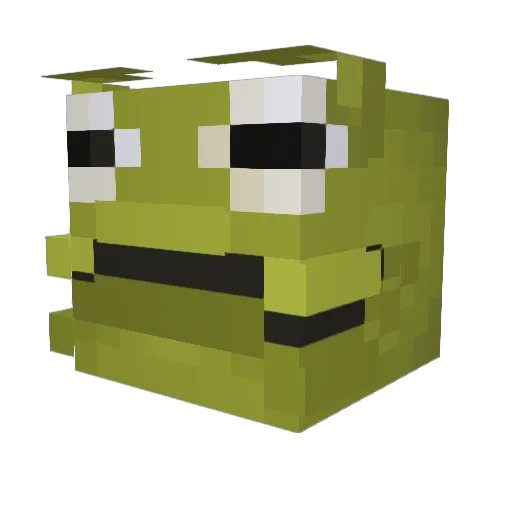 RibbitRadio Minecraft avatar head, 3D render